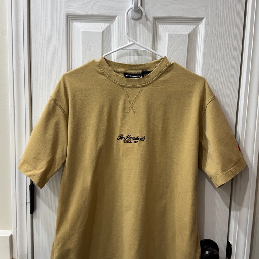 The Hundreds Men's Beige Short Sleeve Tee Oversized